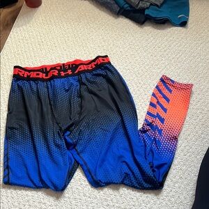Under Armour Blue and Orange Athletic Leggings